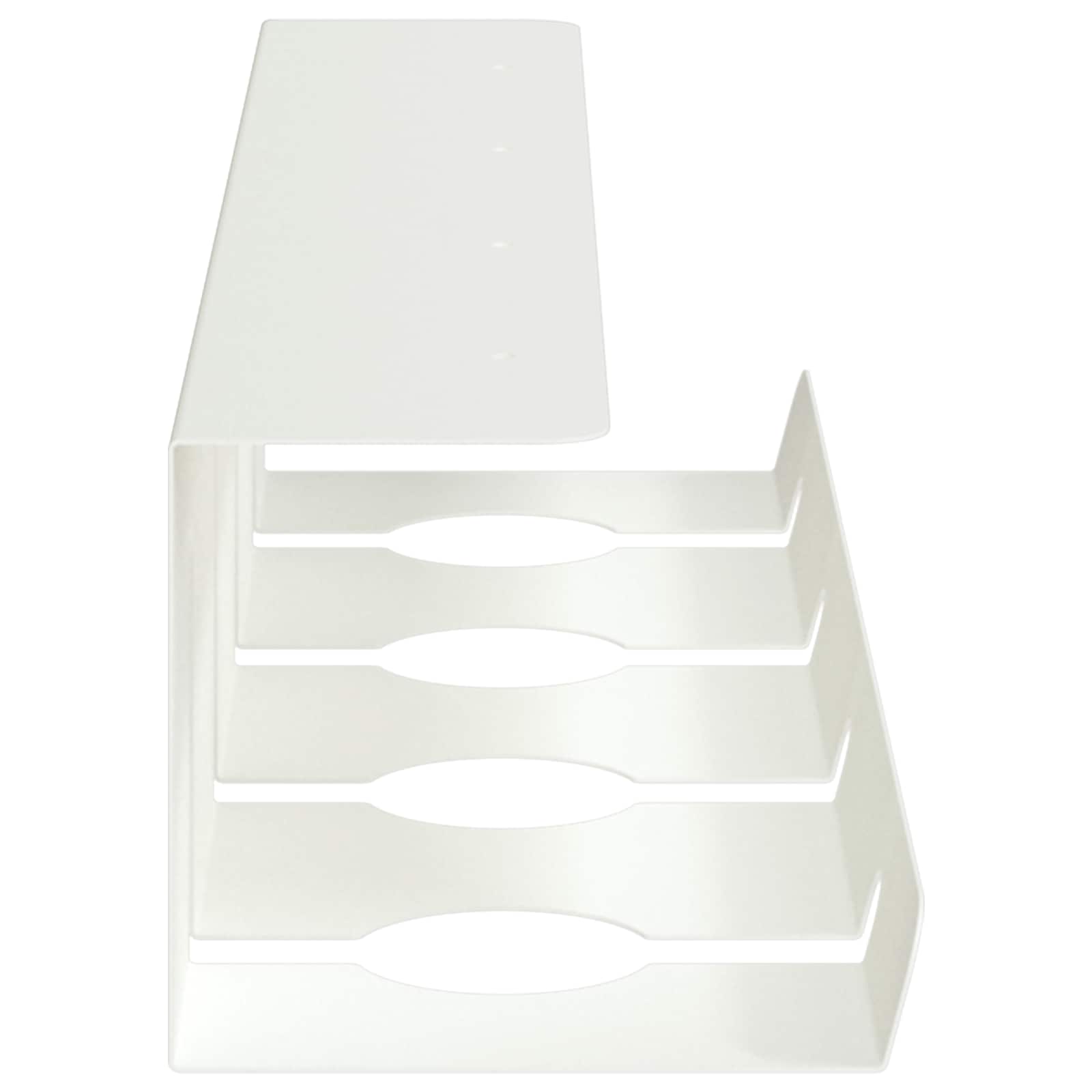 vidaXL Under Desk Cable Management Tray 2 pcs White 43 x 12 x 10 cm 6