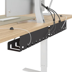 vidaXL Under Desk Cable Management Tray 2 pcs Black 43 x 10 x 10 cm 3