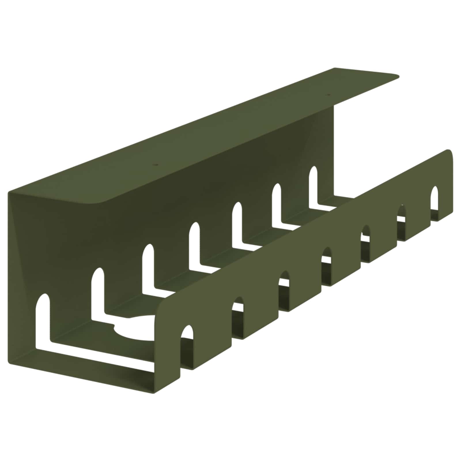 vidaXL Under Desk Cable Management Tray 2 pcs Olive Green 4