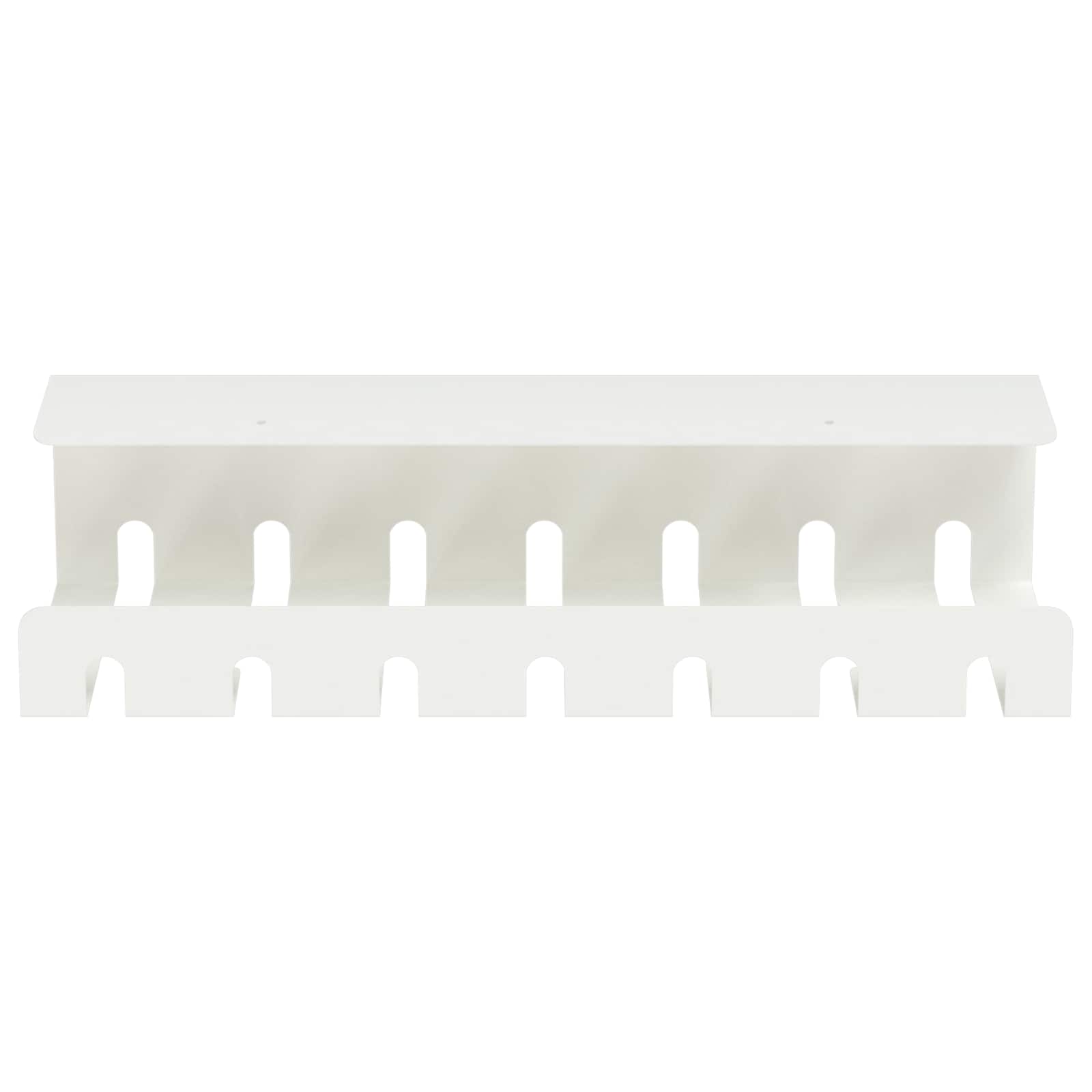 vidaXL Under Desk Cable Management Tray 2 pcs White 43 x 10 x 10 cm 5