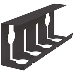 vidaXL Under Desk Cable Management Tray 2 pcs Black 43 x 10 x 15 cm 6