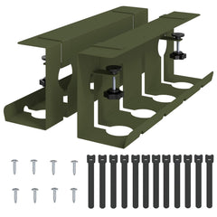 vidaXL Under Desk Cable Management Tray 2 pcs Olive Green 2