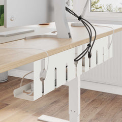 vidaXL Under Desk Cable Management Tray 2 pcs White 43 x 10 x 15 cm 4