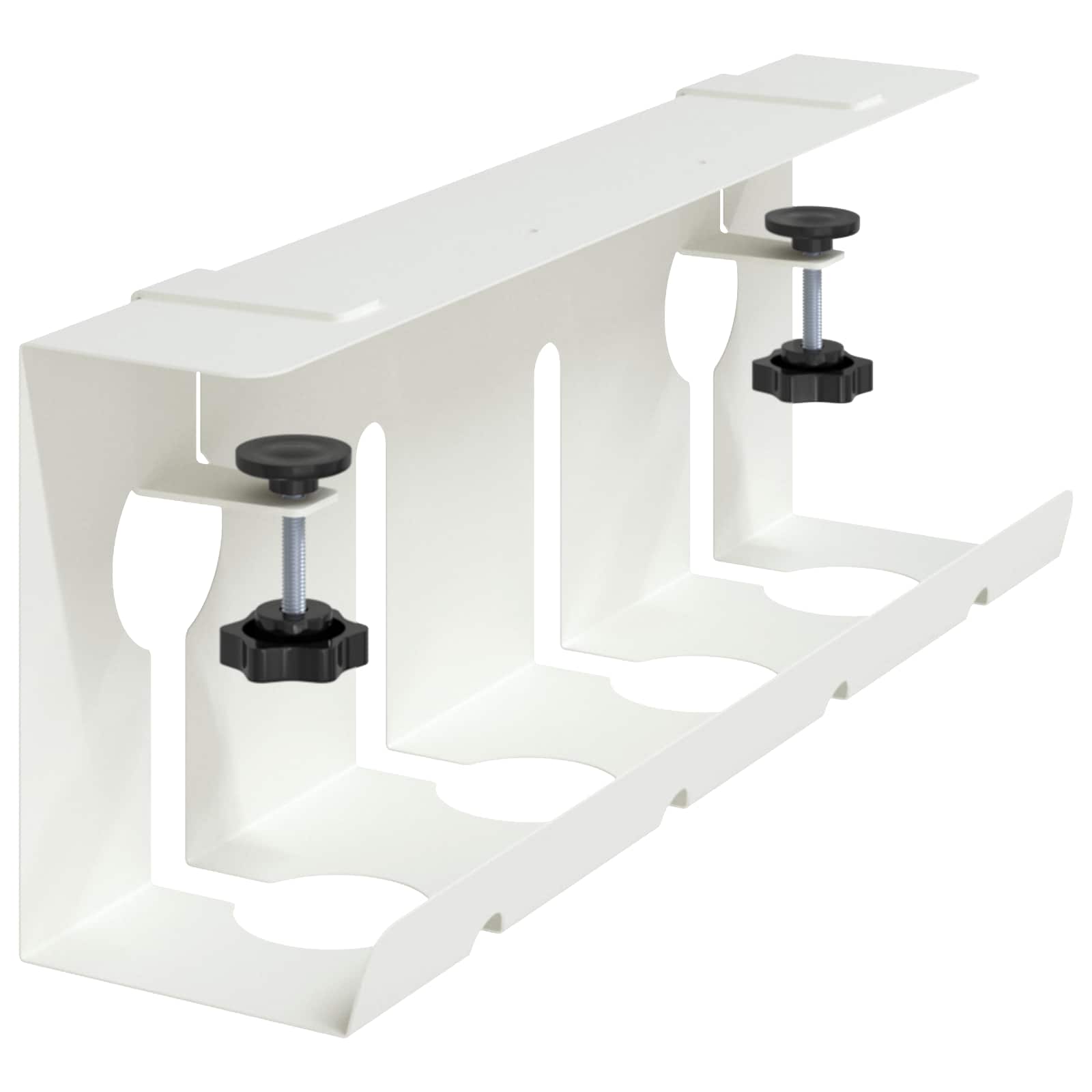 vidaXL Under Desk Cable Management Tray 2 pcs White 43 x 10 x 15 cm 5