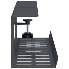 vidaXL Under Desk Cable Management Tray 2 pcs Anthracite 6