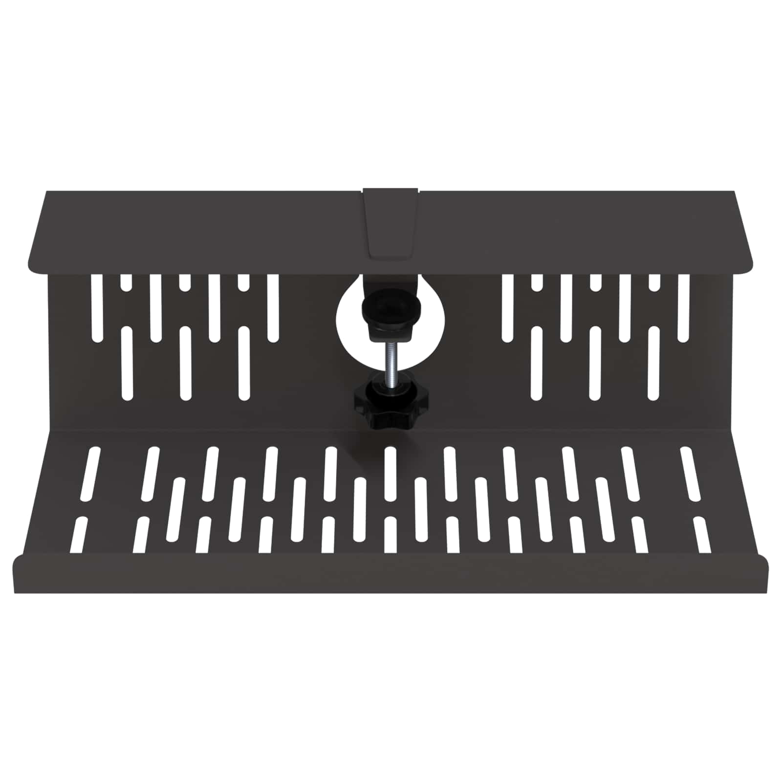 vidaXL Under Desk Cable Management Tray 2 pcs Black 35 x 12 x 13 cm 5