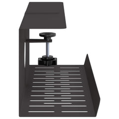 vidaXL Under Desk Cable Management Tray 2 pcs Black 35 x 12 x 13 cm 6