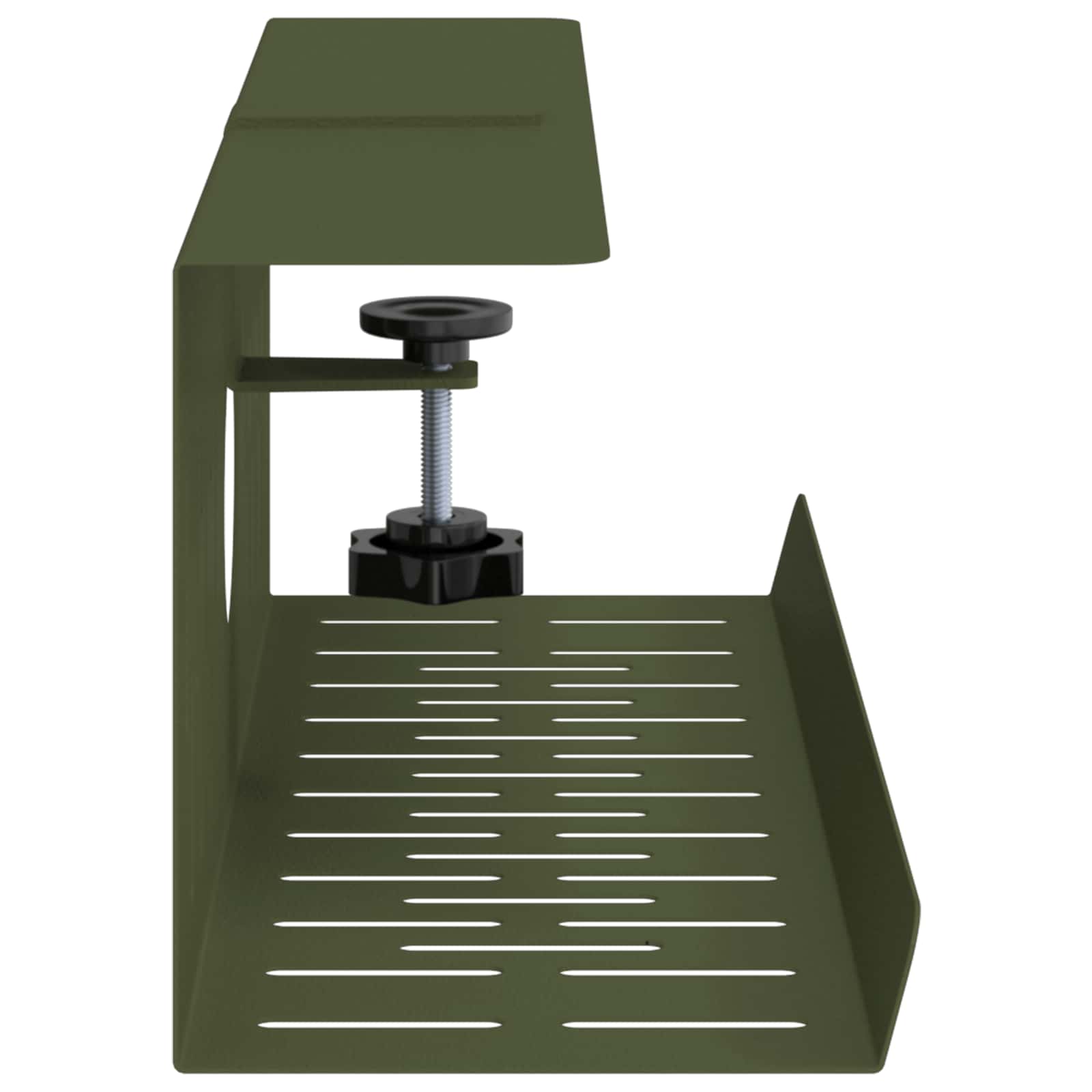 vidaXL Under Desk Cable Management Tray 2 pcs Olive Green 6