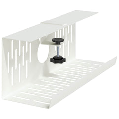 vidaXL Under Desk Cable Management Tray 2 pcs White 35 x 12 x 13 cm 4
