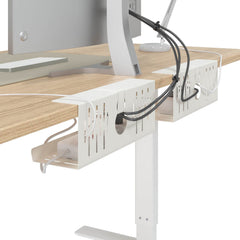 vidaXL Under Desk Cable Management Tray 2 pcs White 35 x 12 x 13 cm 3