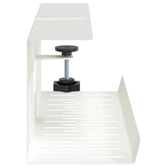 vidaXL Under Desk Cable Management Tray 2 pcs White 35 x 12 x 13 cm 6