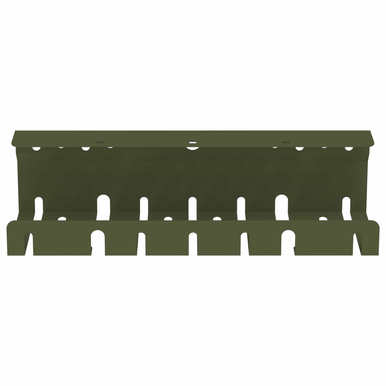 vidaXL Under Desk Cable Management Tray 2 pcs Olive Green 5