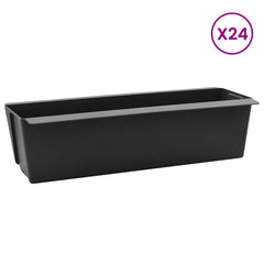 vidaXL Flower Boxes for Euro Pallets 24 pcs Black 36 x 13.5 x 9.5 cm 3