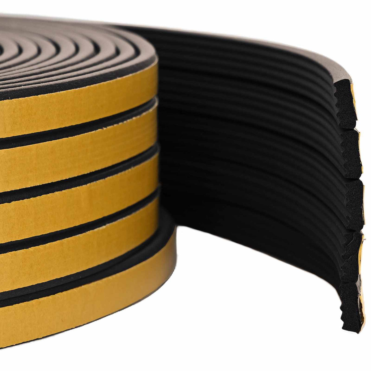 Self-Adhesive Window Seal 15 x 8 mm EPDM Foam Black Length 100 m EE-profile 15 x 8