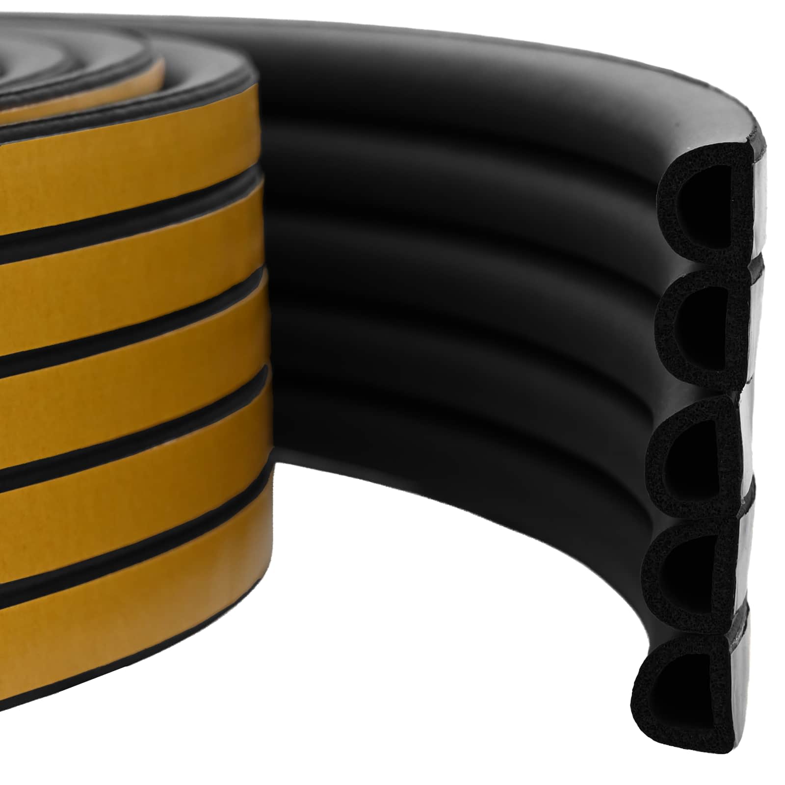 vidaXL Self-Adhesive Window Seal Black 14 x 12 mm 100 m EPDM Foam 1