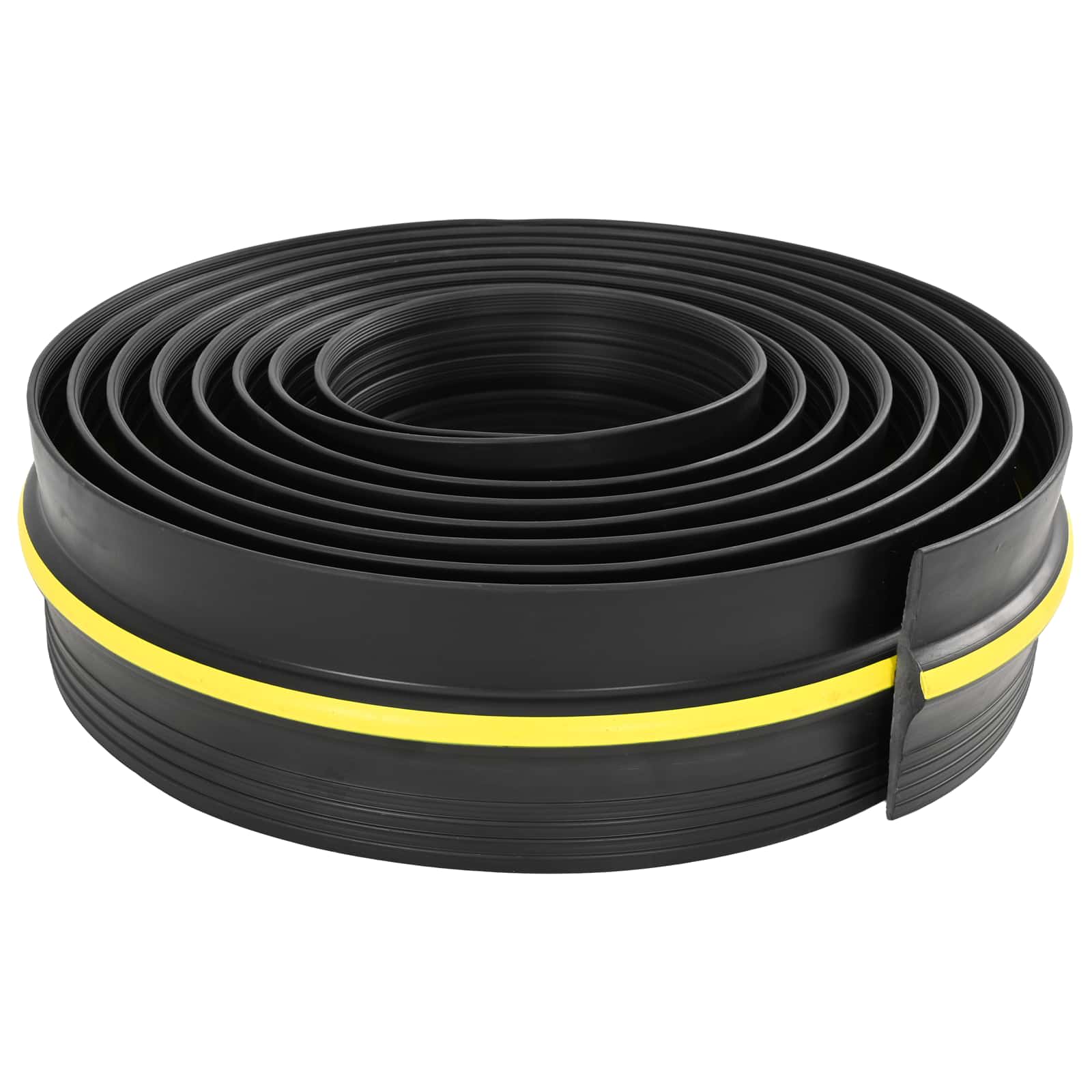 vidaXL Garage Floor Seal Black and Yellow 12 x 90 mm 5 m PVC 2