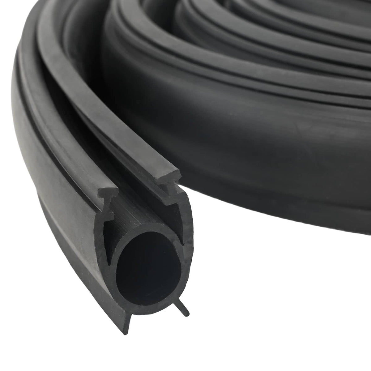 vidaXL Garage Door Seal Black 41 x 33 mm 6 m PVC 1