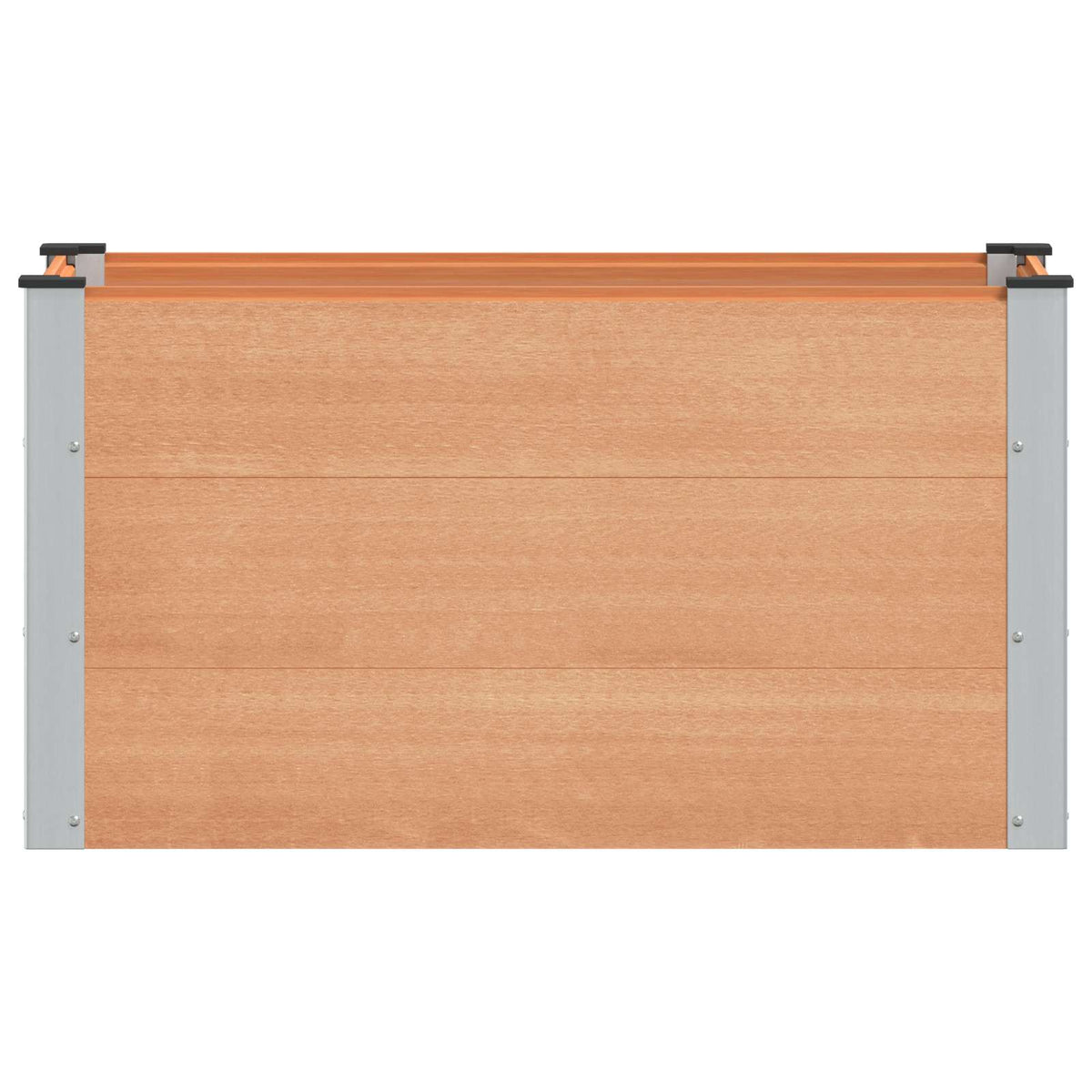 Garden Raised Bed WPC and Aluminium Brown Depth 50 cm 100 cm 54 cm
