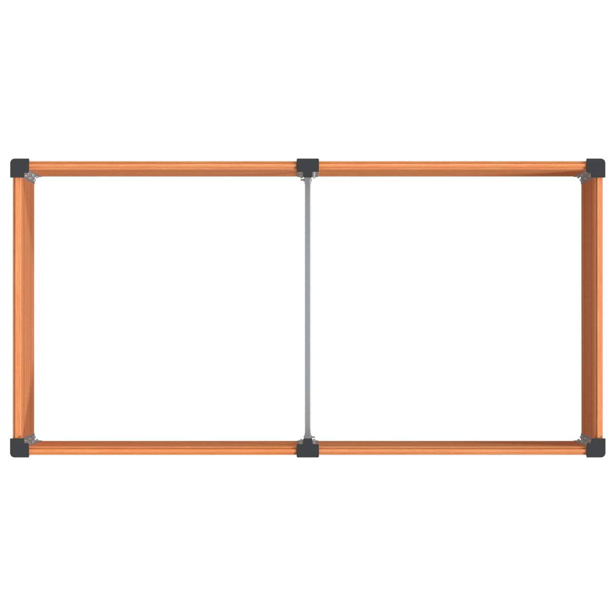 Garden Raised Bed WPC and Aluminium Brown Depth 50 cm 100 cm 54 cm