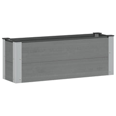 vidaXL Garden Raised Bed Grey 100 x 30 36 cm WPC and Aluminium 2