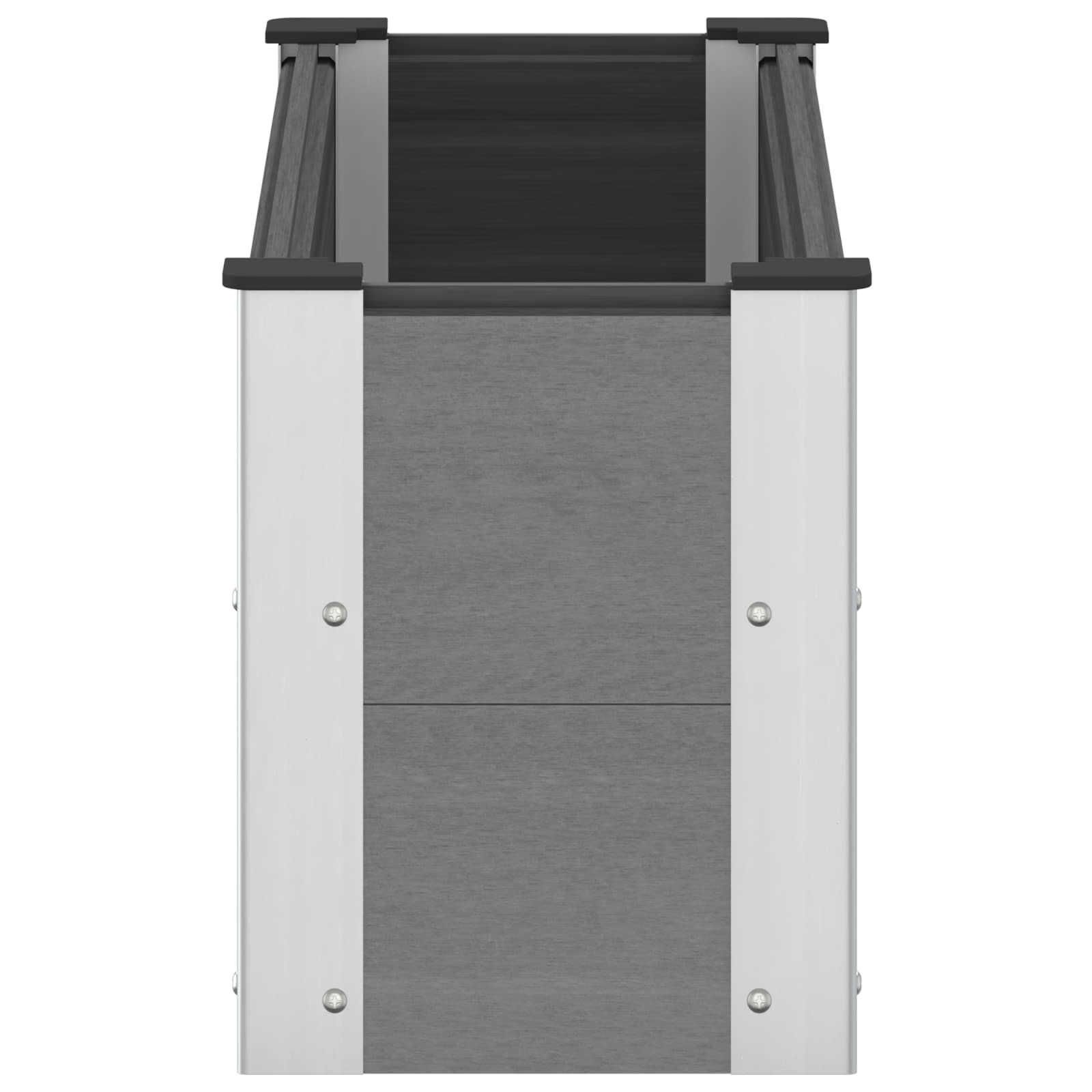 vidaXL Garden Raised Bed Grey 100 x 30 36 cm WPC and Aluminium 4