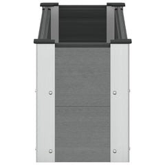 vidaXL Garden Raised Bed Grey 100 x 30 36 cm WPC and Aluminium 4