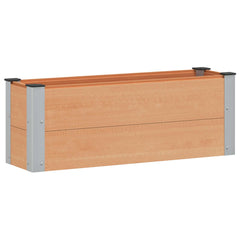 Garden Raised Bed WPC and Aluminium Brown Depth 30 cm 100 cm 36 cm