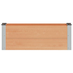 vidaXL Garden Raised Bed Brown 100 x 30 x 36 cm WPC and Aluminium 3