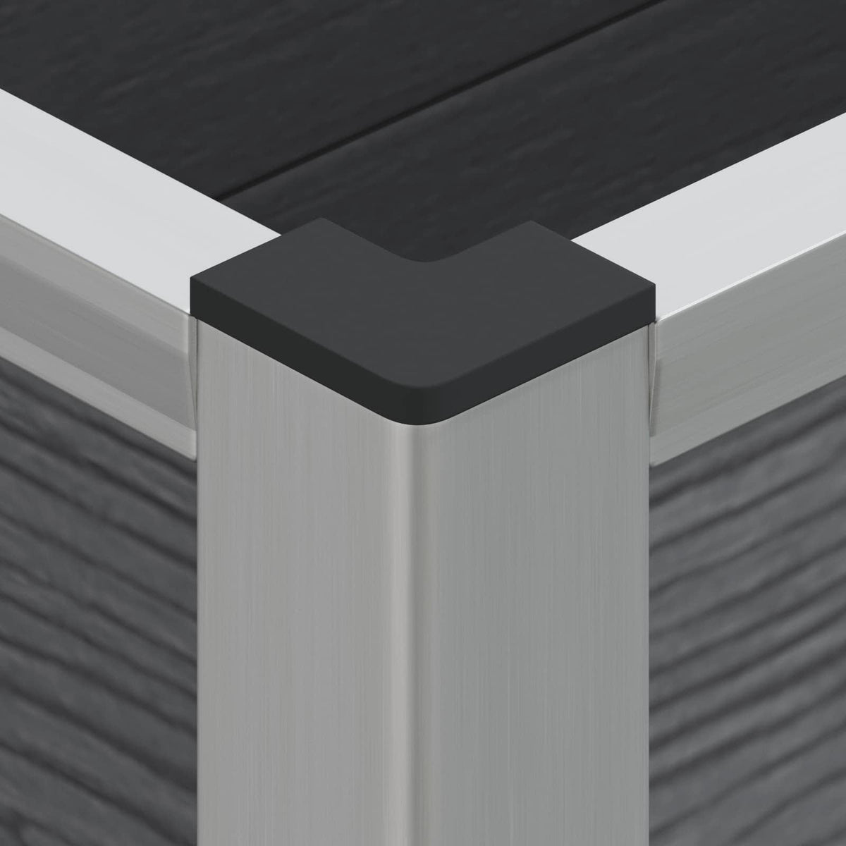 vidaXL Garden Raised Bed Grey 50 x 30 x 22 cm WPC and Aluminium 6