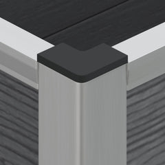 vidaXL Garden Raised Bed Grey 50 x 30 x 22 cm WPC and Aluminium 6