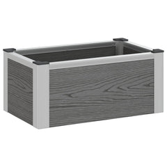 vidaXL Garden Raised Bed Grey 50 x 30 x 22 cm WPC and Aluminium 2