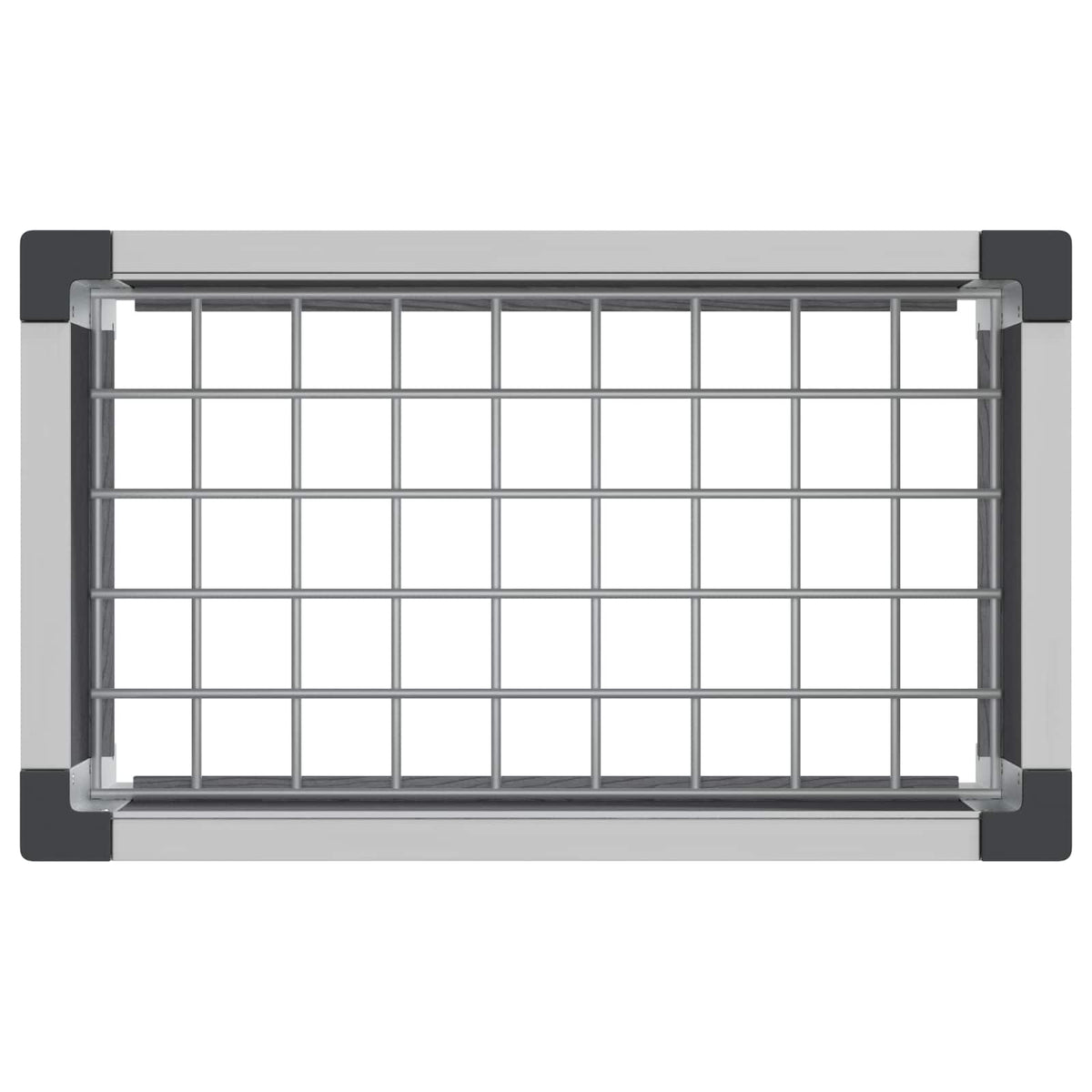 vidaXL Garden Raised Bed Grey 50 x 30 x 22 cm WPC and Aluminium 5