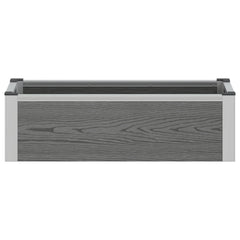 vidaXL Garden Raised Bed Grey 75 x 30 x 22 cm WPC and Aluminium 4