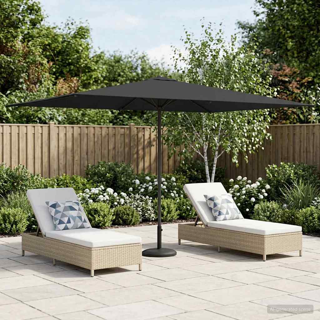 Garden Parasol Rectangular Polyester without Base Drop 3 m Anthracite 2 m