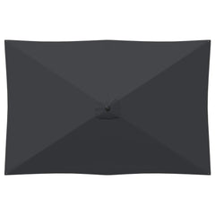 Garden Parasol Rectangular Polyester without Base Drop 3 m Anthracite 2 m