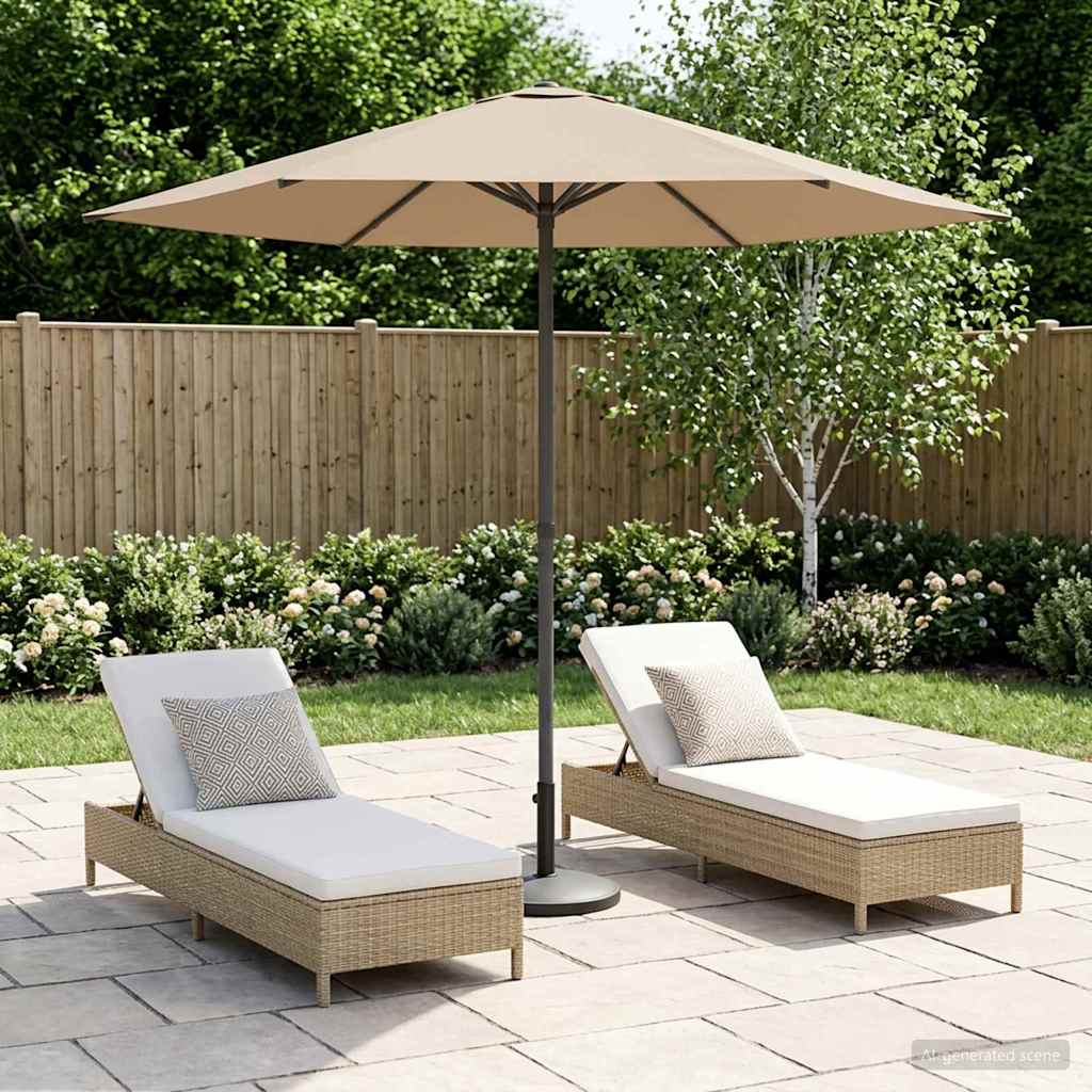 vidaXL Garden Parasol 230 x 230 cm Polyester Rectangular Taupe 1