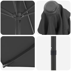vidaXL Garden Parasol 230 x 230 cm Polyester Rectangular Anthracite 5