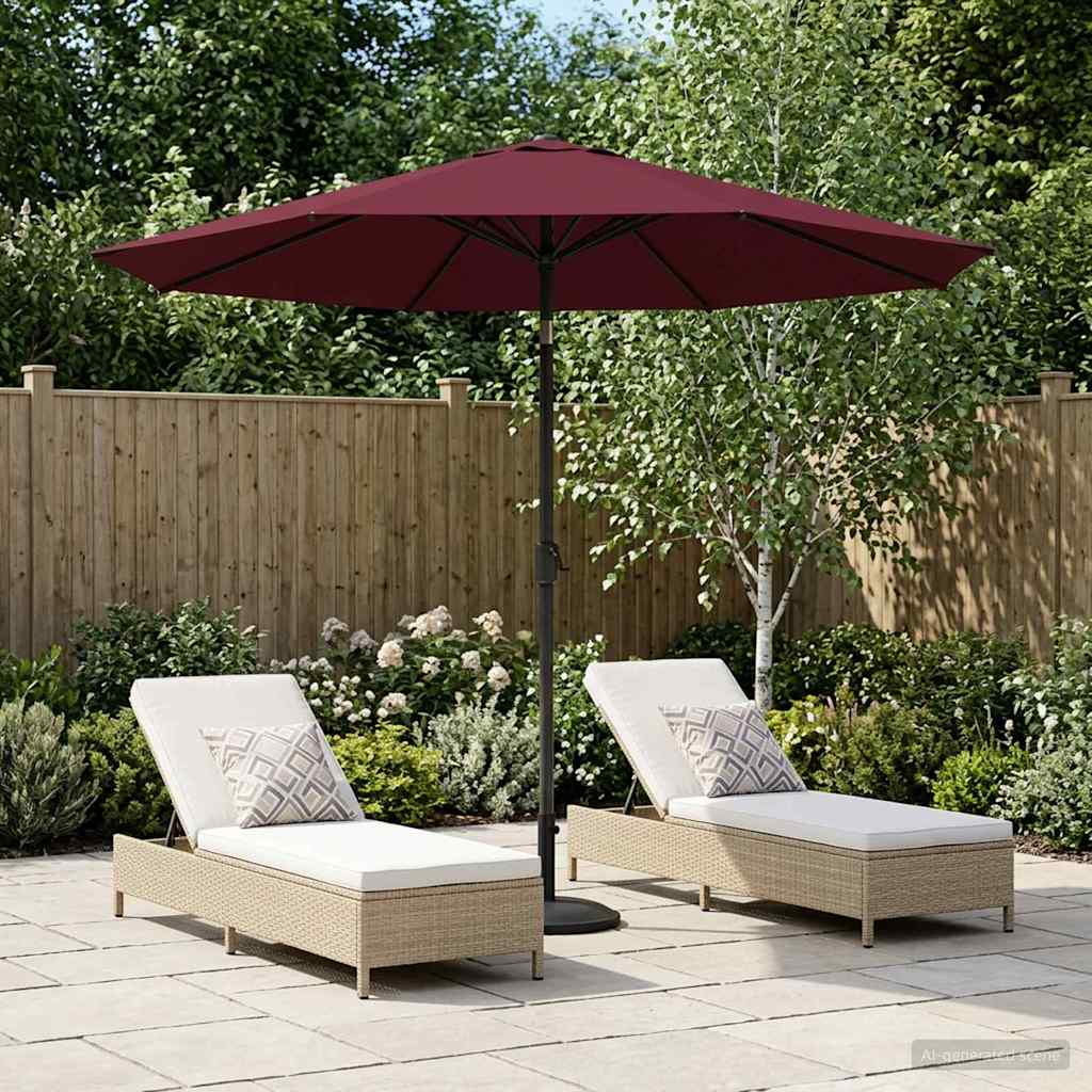 vidaXL Garden Parasol 230 x 230 cm Polyester Rectangular Bordeaux Red 1
