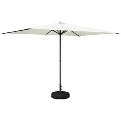Garden Parasol Rectangular Polyester with base Drop 3 m Cream 2 m