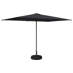 Garden Parasol Rectangular Polyester with base Drop 3 m Anthracite 2 m