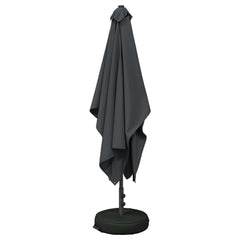 Garden Parasol Rectangular Polyester with base Drop 3 m Anthracite 2 m