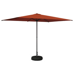 Garden Parasol Rectangular Polyester with base Drop 3 m Terracotta 2 m