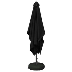 Garden Parasol Rectangular Polyester with base Drop 3 m Black 2 m