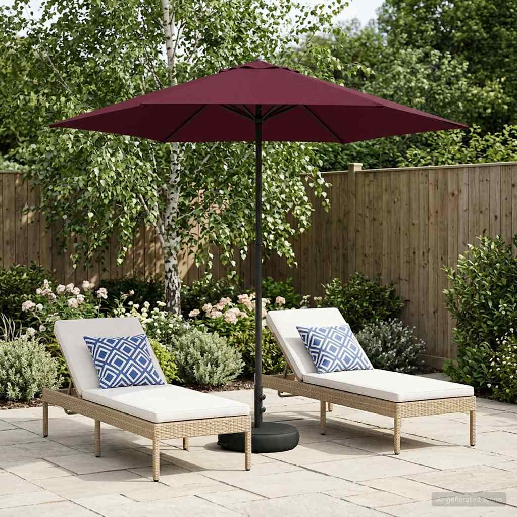 vidaXL Garden Parasol Rectangular 2.3 x 2.3 m Polyester with Base