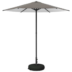 Garden Parasol Rectangular 2.3 x 2.3 m Polyester with base Drop 2.3 m Black and white