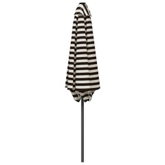 Garden Parasol Rectangular 2.3 x 2.3 m Polyester with base Drop 2.3 m Black and white
