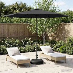 Garden Parasol Rectangular Polyester with base Drop 3 m Anthracite 3 m