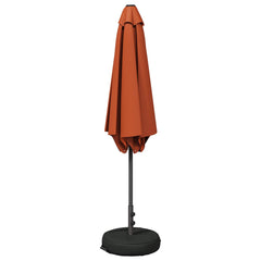 Garden Parasol Rectangular Polyester with base Drop 3 m Terracotta 3 m