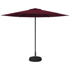 Garden Parasol Rectangular Polyester with base Drop 3 m Bordeaux red 3 m