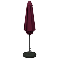 Garden Parasol Rectangular Polyester with base Drop 3 m Bordeaux red 3 m